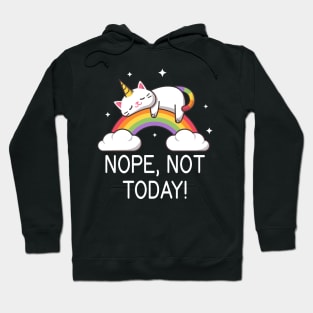 Funny Cat lazy Caticorn sleeping Hoodie